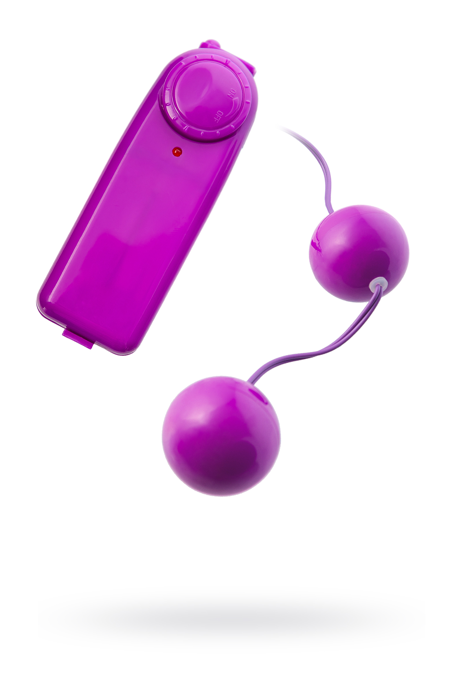 Вагинальные шарики с вибрацией   TOYFA, ABS пластик, фиолетовые, 12,2 см