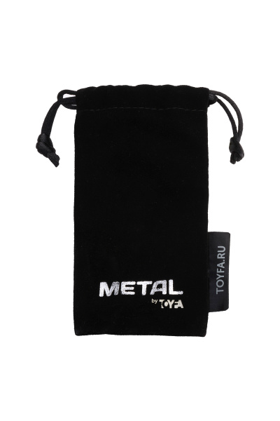 Анальная втулка TOYFA Metall, металл, серебряная с красным кристаллом, 7 см, Ø 2,7 см, 50 гр