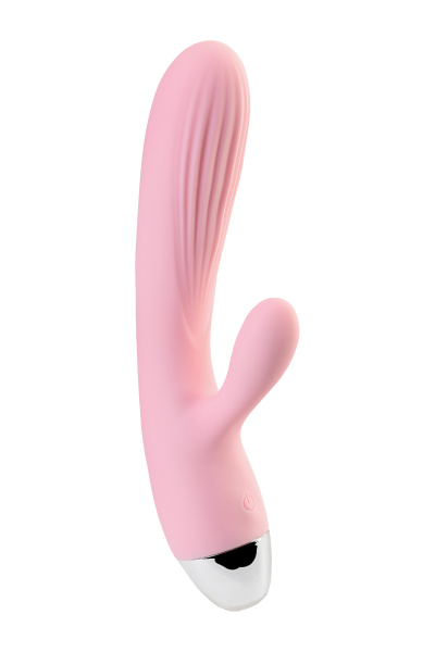 Пульсатор и вибратор с функцией подогрева Eromantica EVA, силикон, розовый, 20 см