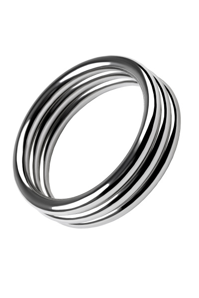 Кольцо на пенис,TOYFA Metal, металл,серебристое,  4,5 см