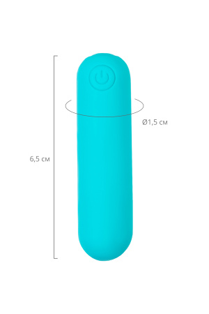Вибропуля A-toys Tnim, силикон, голубой, 6,5 см